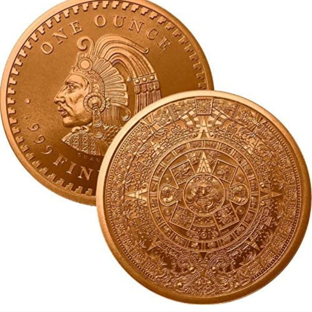 New Aztec calendar coin in case. Other styles available